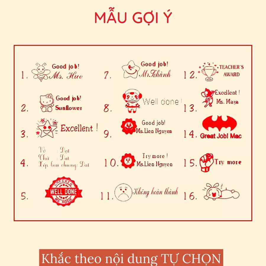 Khắc dấu cô khen