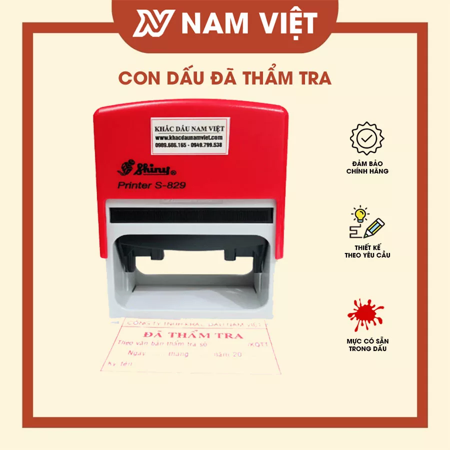Khắc dấu đã thẩm tra