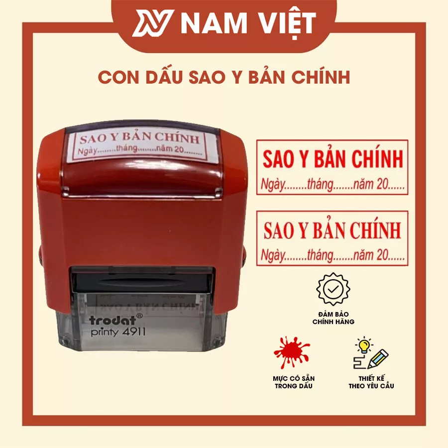 Khắc dấu sao y bản chính