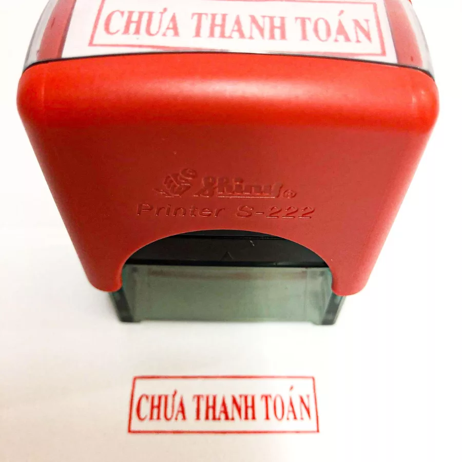 Khắc dấu chưa thanh toán