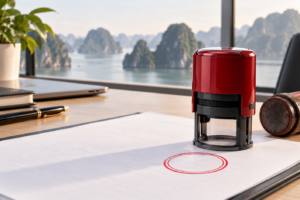 Khắc dấu tròn Thành phố Quảng Ninh khi thay đổi địa chỉ