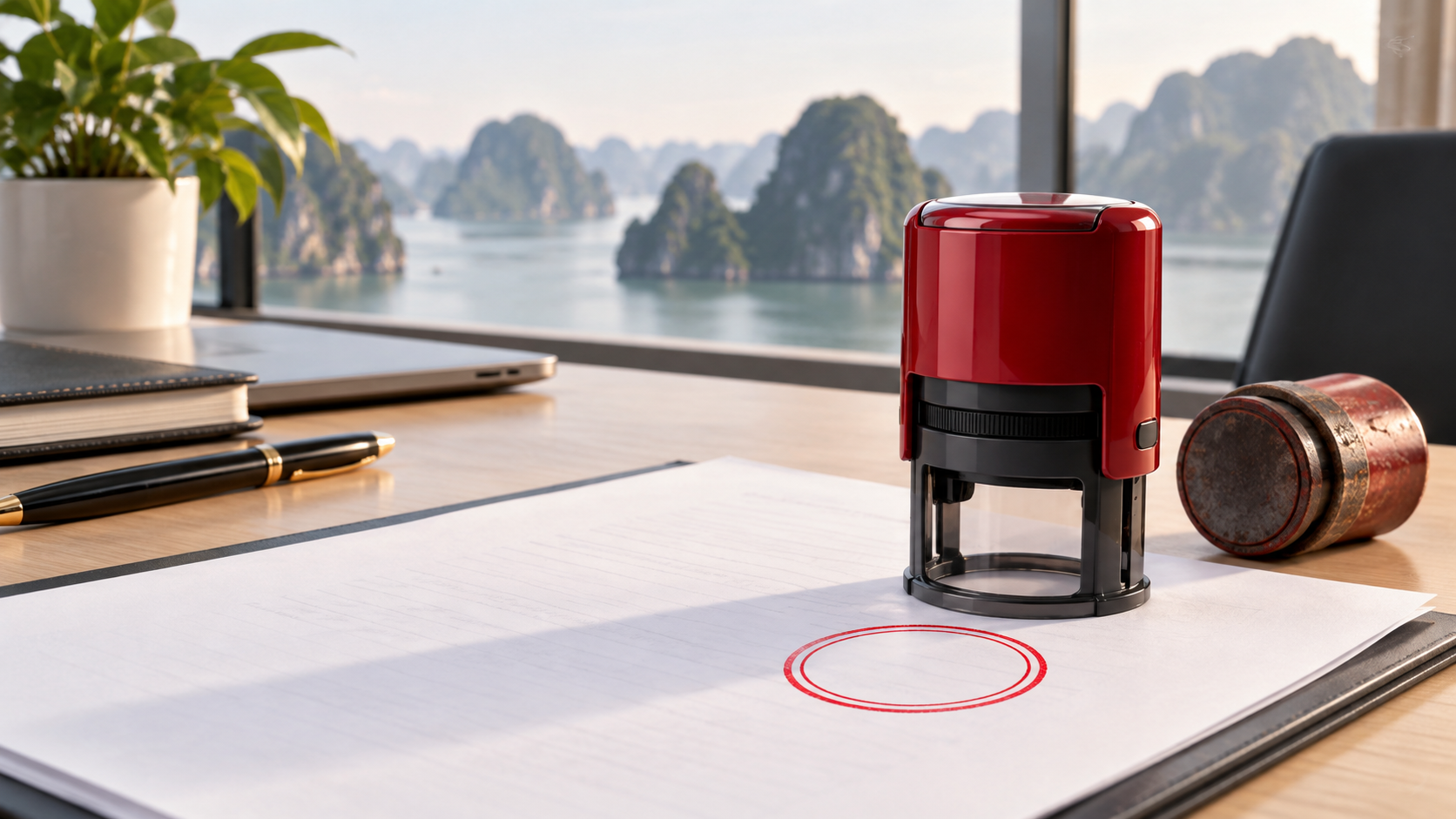 Khắc dấu tròn Thành phố Quảng Ninh khi thay đổi địa chỉ